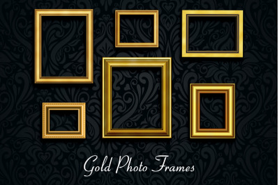 Retro Gold Photo Frames