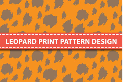 Orange color vector leopard print pattern