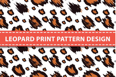 White vector leopard print pattern design