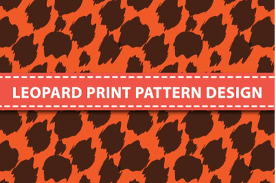 Orange color cheetah print pattern design