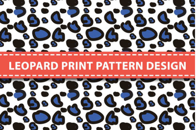 Blue color cheetah print pattern design