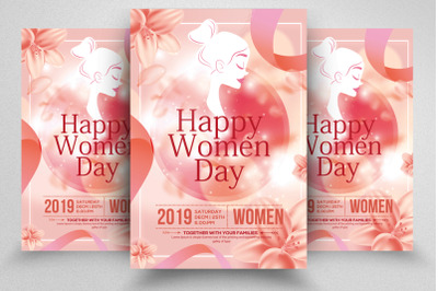 Happy Women Day Flyer Template