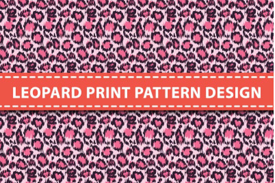 Pink color Leopard print pattern design