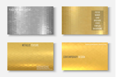 Colorful bright metallic templates