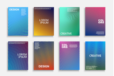 Colorful trendy geometric brochures