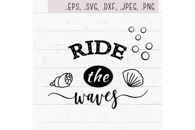 Ride The waves svg cut file