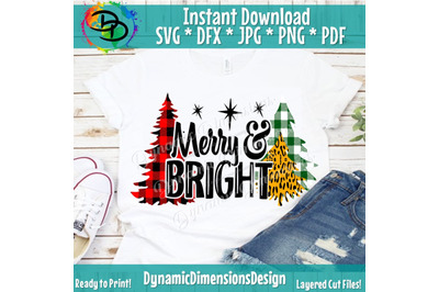 Christmas SVG cut file&2C; Merry &amp;amp; Bright SVG&2C; Buffalo plaid distressed