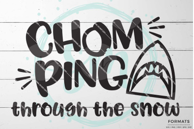 Chomping Through the Snow Boy Christmas SVG
