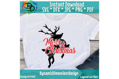 Buffalo Plaid Reindeer Svg, Reindeer Svg, Peeping Reindeer, Rudolph s