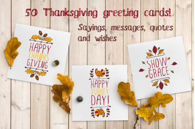 50 Thanksgiving greeting cards