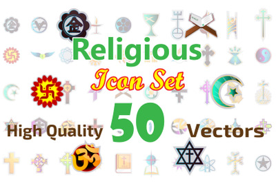 50X Religious Icon Illustrations.
