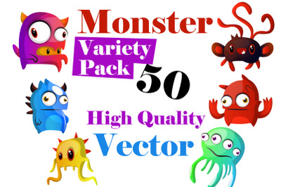 50X Monster Variety Pack Illustrations