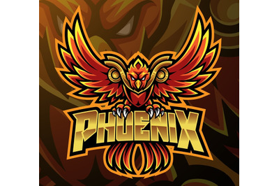 Phoenix esport mascot logo design