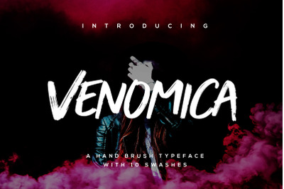 Venomica Hand Brush Typeface