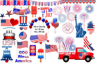 4th of July Independence Day USA Clip Art Updated 2021