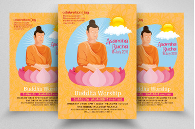 Buddha Worship Festival Flyer/Poster