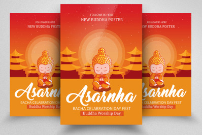 Asarnha Budha Worship Flyer/Poster