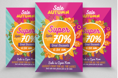 Autumn Super Sale Offer FLyer