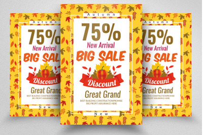 Autumn Big Sale Discount Offer Flyer