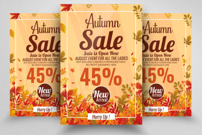 Autumn Super Sale Discount Offer Flyer