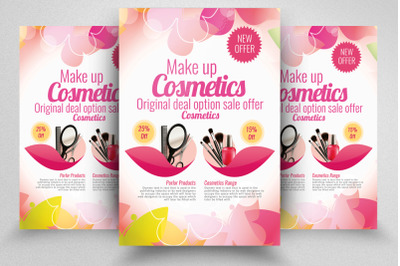 Cosmetics Product Promotion Flyer Template