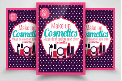 Cosmetics Sale Promotion Flyer/Poster