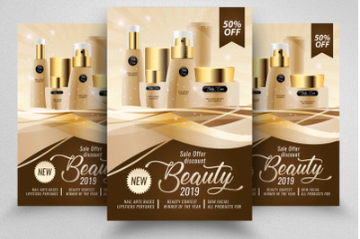 Beauty Cosmetic Sale Offer Flyer/Poster