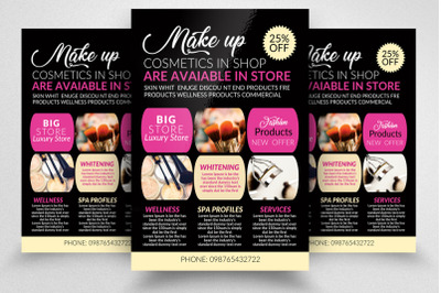 Cosmetics Shop Promotion Flyer Template