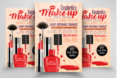 Cosmetic Product Flyer Template