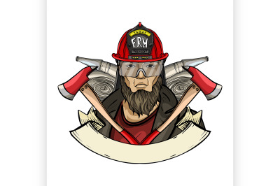 Hand drawn sketch fireman icon 5