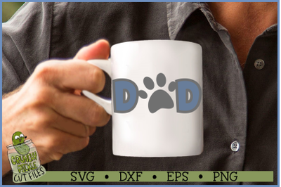 Dog Dad / Cat Dad Paw Print SVG File