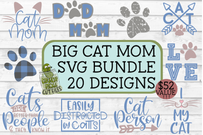 Cat Mom Big SVG Bundle
