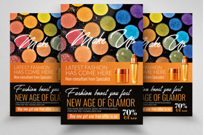 Beauty Make-Up Cosmetic Flyer Design