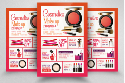 Cosmetics Make Up Product Flyer Template