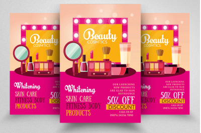 Cosmetics Product Ad Flyer Template