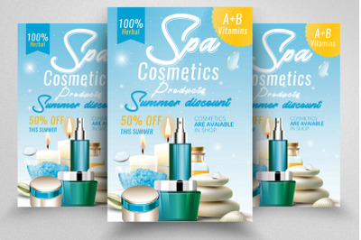 Cosmetic Product Discount Flyer Template