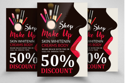 Cosmetics Discount Offer Ad Flyer