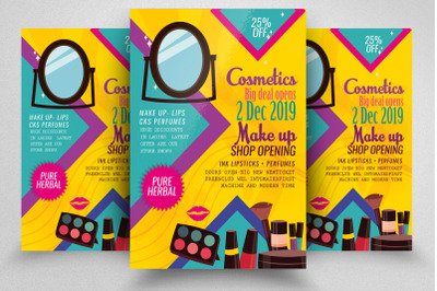 Beauty Cosmetics Flyer Print Template