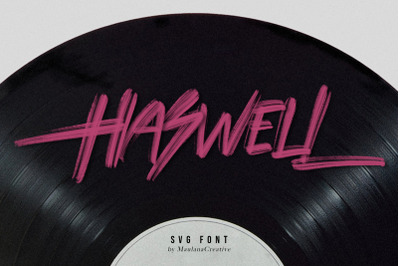 Haswell SVG Brush Font