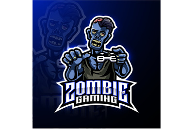 Zombie undead esport mascot logo design