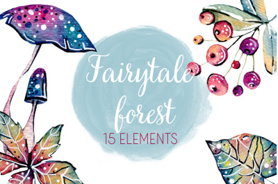 Fairytale Forest Watercolor set