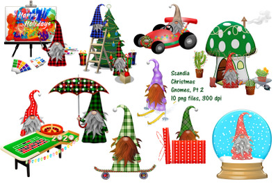 Scandia Gnome Christmas  Clip Art Pt 2