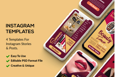 4 Instagram Stories Cosmetics Shop