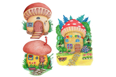 Fantasy Mushroom Houses