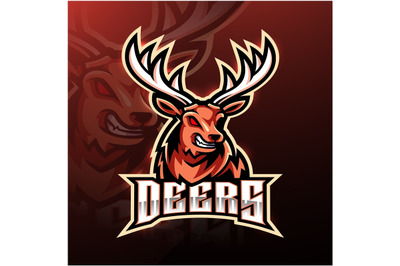 Deer esport mascot logo design