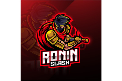 Ronin esport mascot logo design