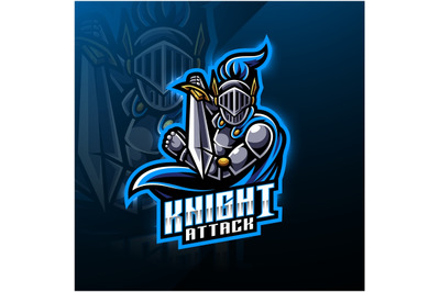 Knight esport mascot logo design