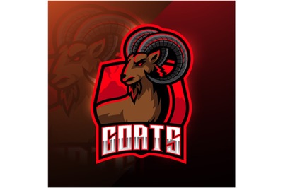 Goat esport mascot logo design