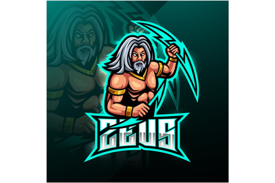 Zeus esport mascot logo design