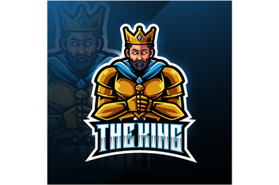 The King esport mascot logo design